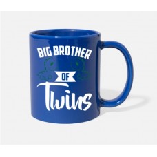 Big Brother Of Twins Royal Blue Mugs